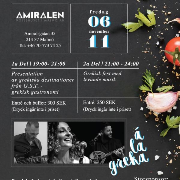 Grekisk Gastronomi & Musik i Malmö